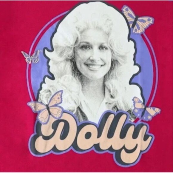 Dolly Parton Rainbow Butterfly Graphic Tee XL - Picture 2 of 3